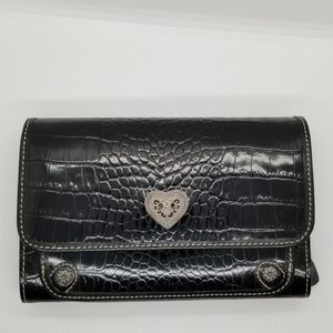 Brighton black croc embossed wallet